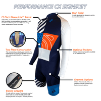 PERFORMANCE FLEECE Cyclocross Skinsuit - Aero Race Number Window