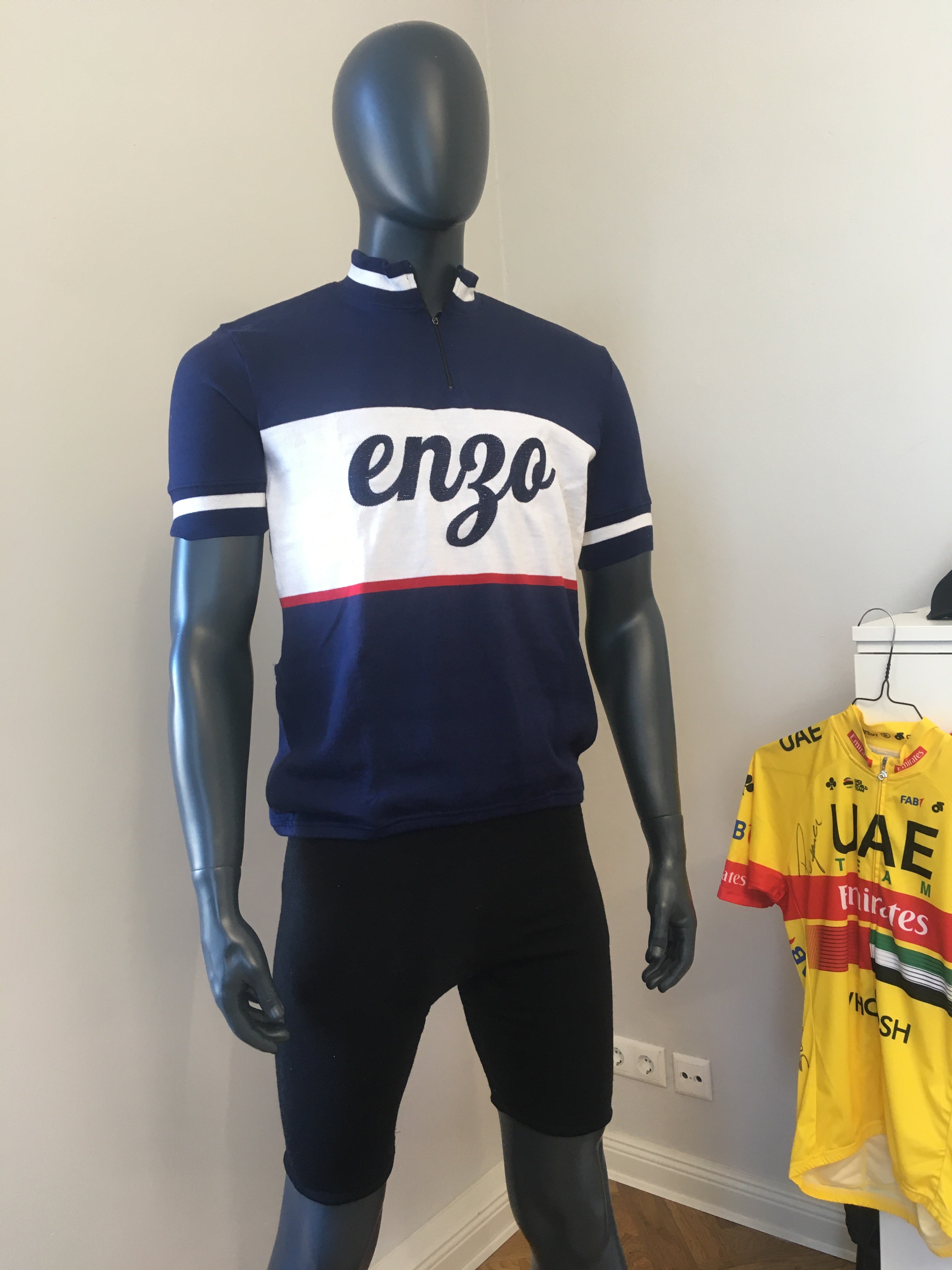 Herren Airmatic Trikot, Steel Blue-Grey, Größe L – 100% Polyester, Mit Brillenputztuch & Reflektierenden Logos