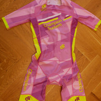 Apex Aero Woman Tri Suit (pink-yellow/ back zipper)