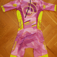 Apex Aero Woman Tri Suit (pink-yellow/ back zipper)