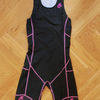 Apex Women Elite Tri Suit (black-pink/ back zipper)