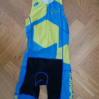Apex Men Tri Suit (green-blue/ front zipper) + names