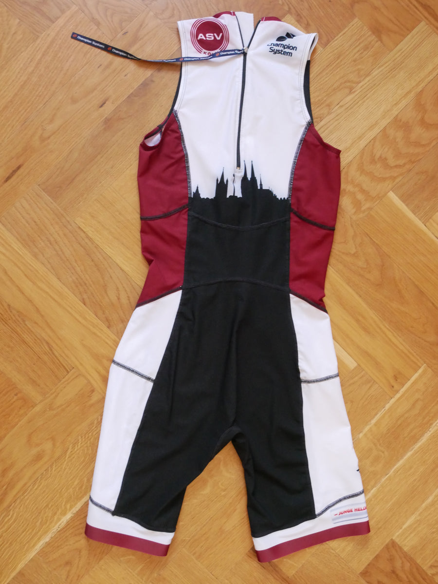 Apex Women Tri Suit        (red-white/ back zipper)