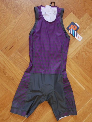 Performance Woman Tri Suit (grey-purple/ back zipper)
