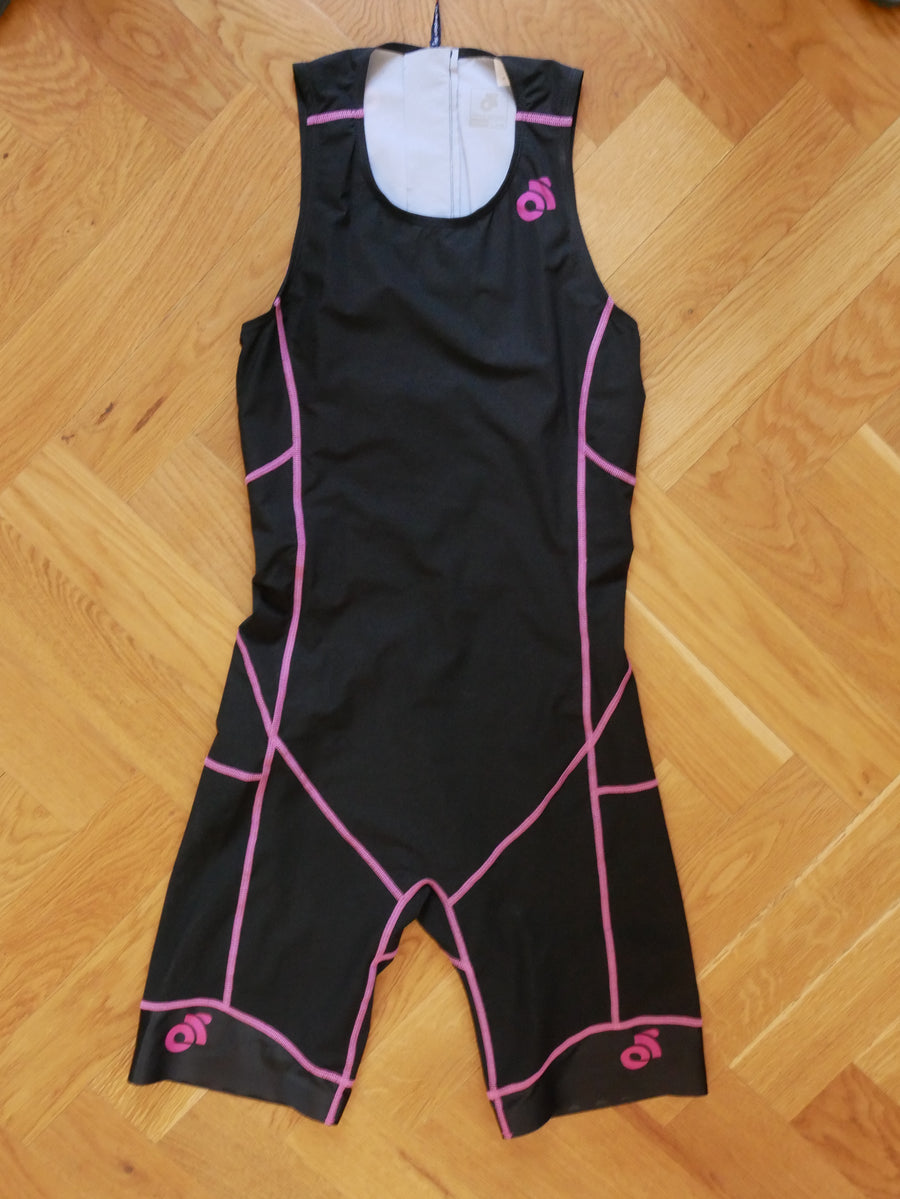 Apex Women Elite Tri Suit (black-pink/ back zipper)