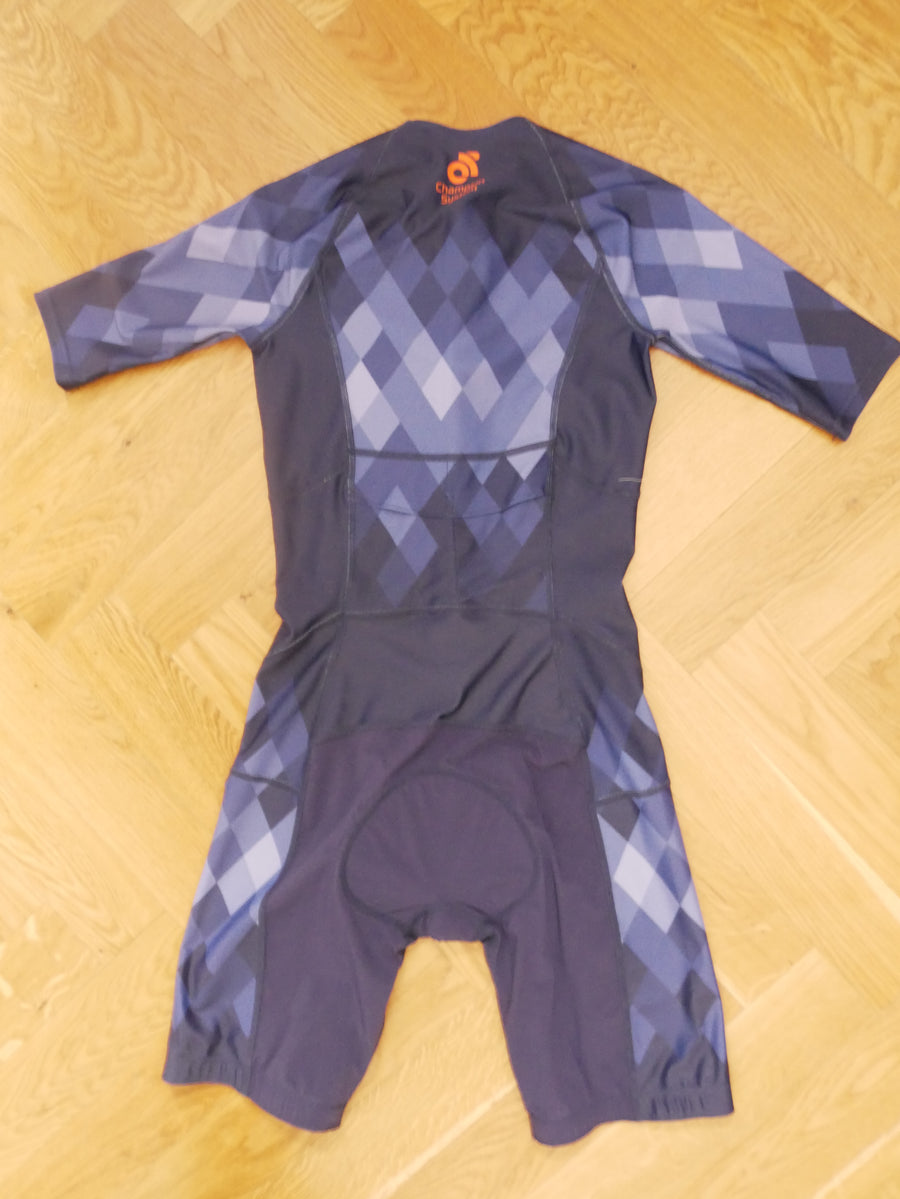 Perf. Aero Men Tri Suit (purple/ front zipper)