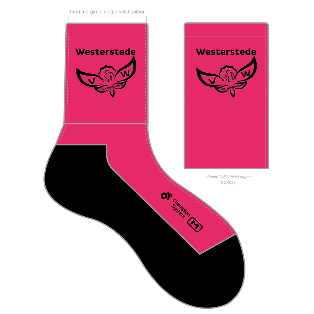 Sublimated Sock 6 Inch